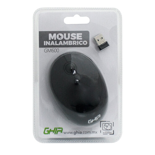 Mouse Inalambrico Gm600n Ghia Color Negro