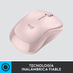 Mouse Logitech M220 Silent Inalambrico Ambidiestro Rosa (910-006126)