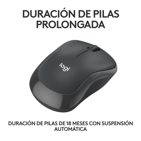 Mouse Logitech M240 Silent Bluetooth Ambidiestro Graphite (910-007113)
