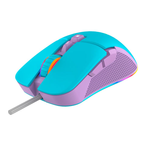 Mouse Ocelot Creators Alambrico, Azul Con Morado, Rgb, 7 Botones, Hasta Dpi 7200, Ocelot Gaming