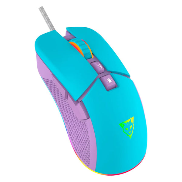 Mouse Ocelot Creators Alambrico, Azul Con Morado, Rgb, 7 Botones, Hasta Dpi 7200, Ocelot Gaming