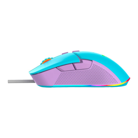 Mouse Ocelot Creators Alambrico, Azul Con Morado, Rgb, 7 Botones, Hasta Dpi 7200, Ocelot Gaming