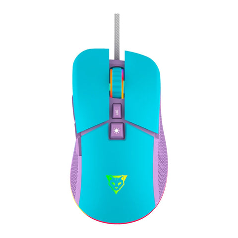 Mouse Ocelot Creators Alambrico, Azul Con Morado, Rgb, 7 Botones, Hasta Dpi 7200, Ocelot Gaming