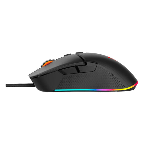 Mouse Ocelot Creators Alambrico, Negro Con Gris, Rgb, 7 Botones, Hasta Dpi 7200, Ocelot Gaming