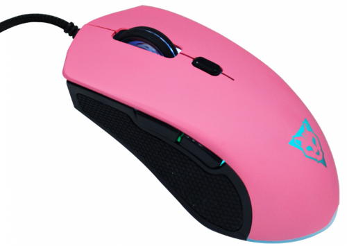 Mouse Ocelot Gaming Alambrico, Iluminacion Tipo Rgb, Dpi 1000-1600-3000-6200,  Color Rosa Magenta Con Negro