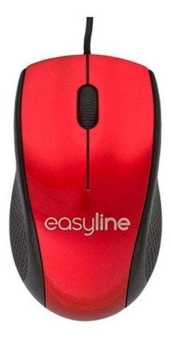 Mouse Optico Alambrico Usb Compatible Con Windows Xp,Vista,7 Mac Os Easy Line By Perfect Choice Rojo