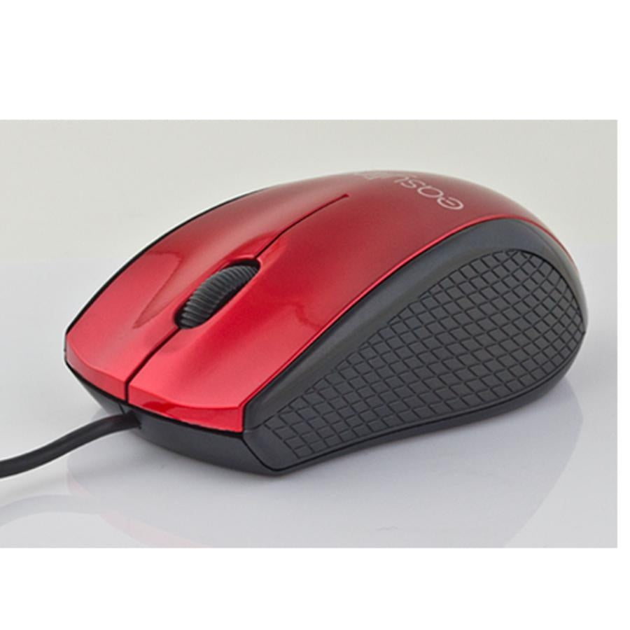 Mouse Optico Alambrico Usb Compatible Con Windows Xp,Vista,7 Mac Os Easy Line By Perfect Choice Rojo