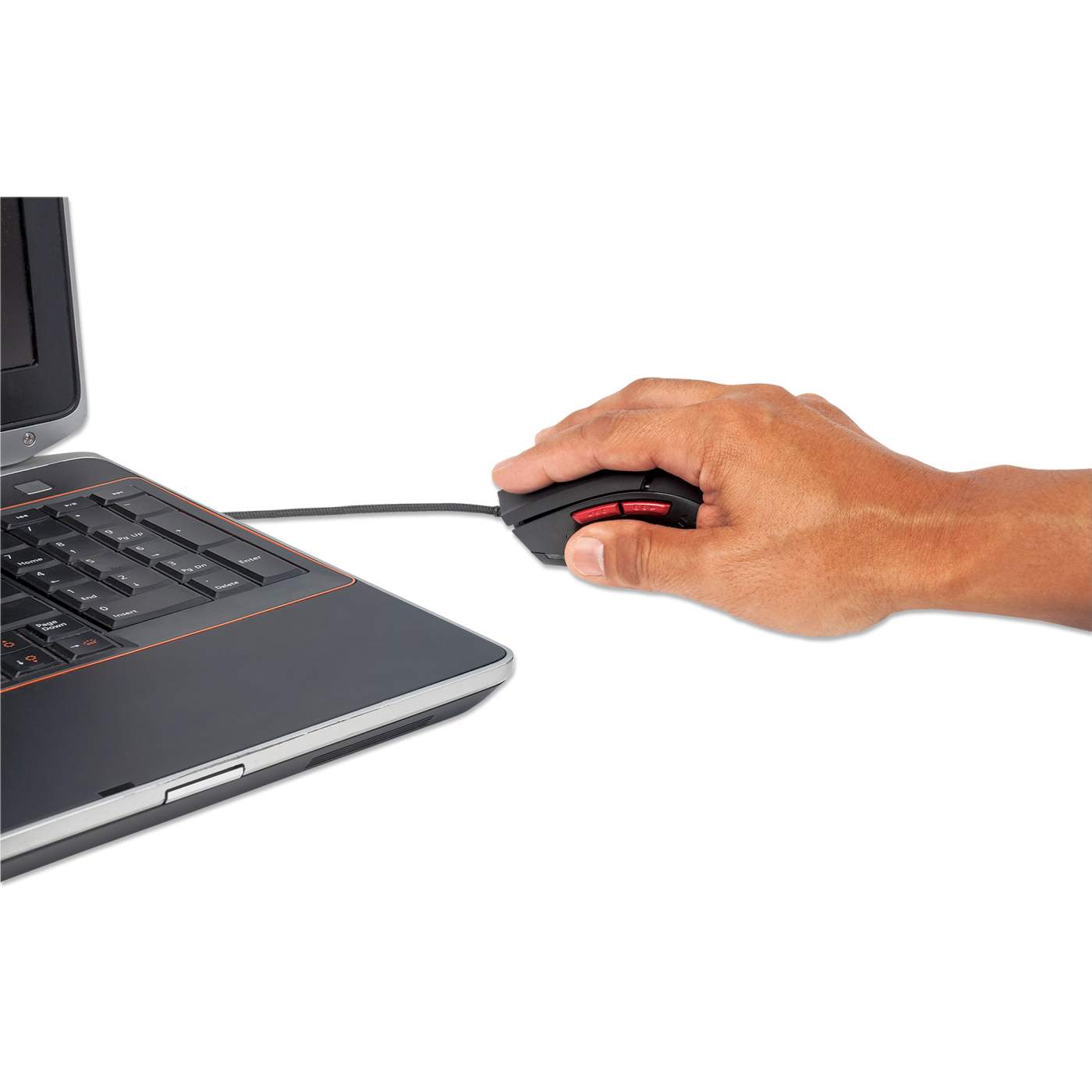 Mouse Óptico Gaming Negro Dpi Ajustables Luz Led Manhattan 176071
