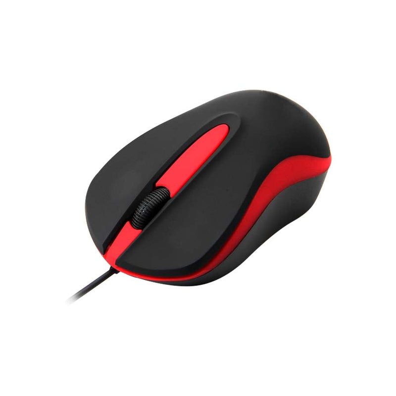Mouse Optico Quaroni Alambrico Color Rojo 1200 Dpi