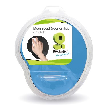 Mouse Pad Brobotix Con Almohadilla De Gel, Antiderrapante, Turquesa