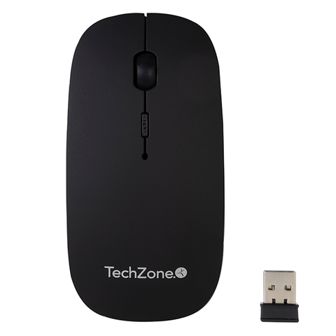 Mouse Techzone Tz18mouinamp-Ng Recargable Usb Mousepad Negro