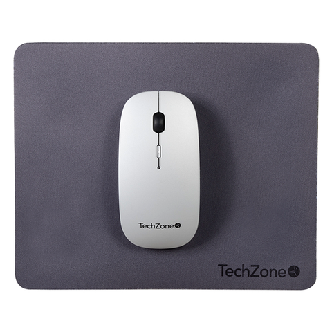 Mouse Techzone Tz18mouinamp-Pl Recargable Usb Mousepad Plata