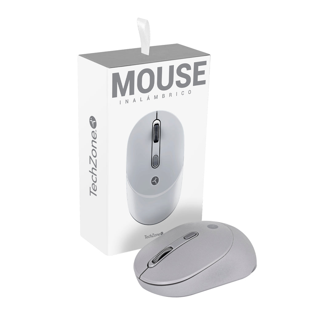 Mouse Techzone Tzmoug204-Ina Inalambrico Ergonomico Nano Usb Gris
