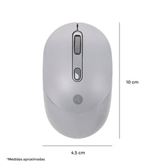 Mouse Techzone Tzmoug204-Ina Inalambrico Ergonomico Nano Usb Gris