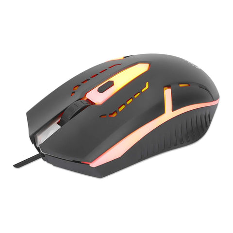 Mouse Usb Luminiscente Rgb Manhattan Negro 190206