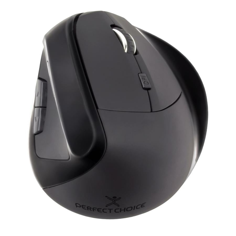 Mouse Vertical Ergonómico - V Mouse Inalambrico Perfect Choice Negro Pc-044895