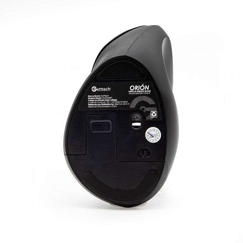 Mouse Vertical Inalambrico, Getttech Gmo24401 2.4Ghz,  10M,  Win,  Mac,  3Dpi