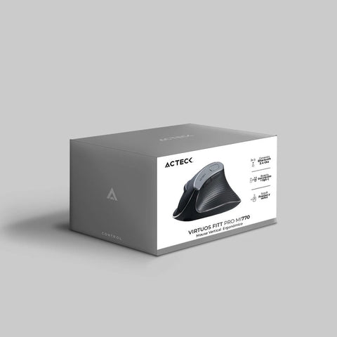 Mouse Vertical Virtmi770 2.4Ghz 2 Modos Bt 3,000 Dpi, Scroll usb Negro Ac-936200