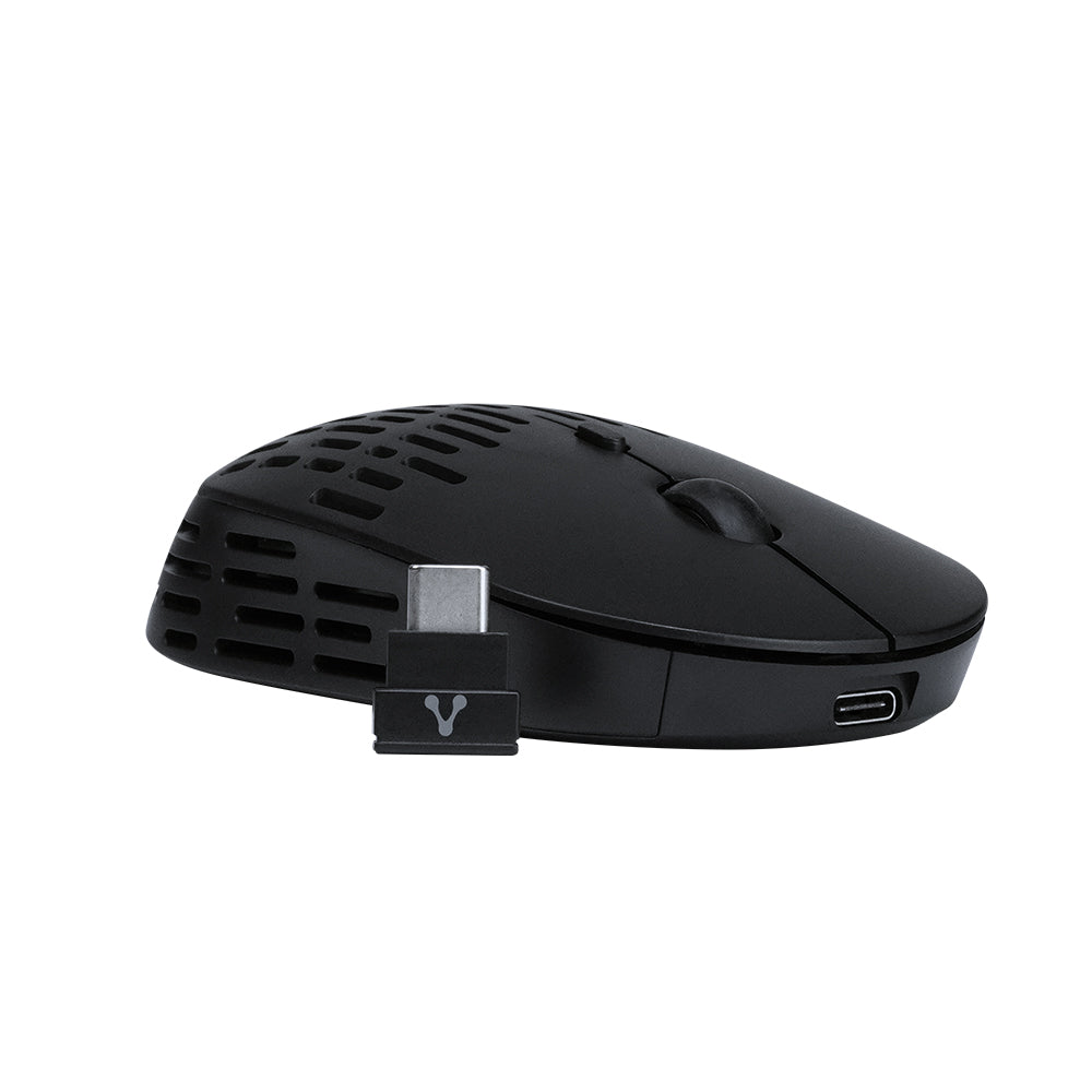 Mouse Vorago Inalambrico Tipo C Y Bt 2400 Dpi Recargable Negro Mo-208
