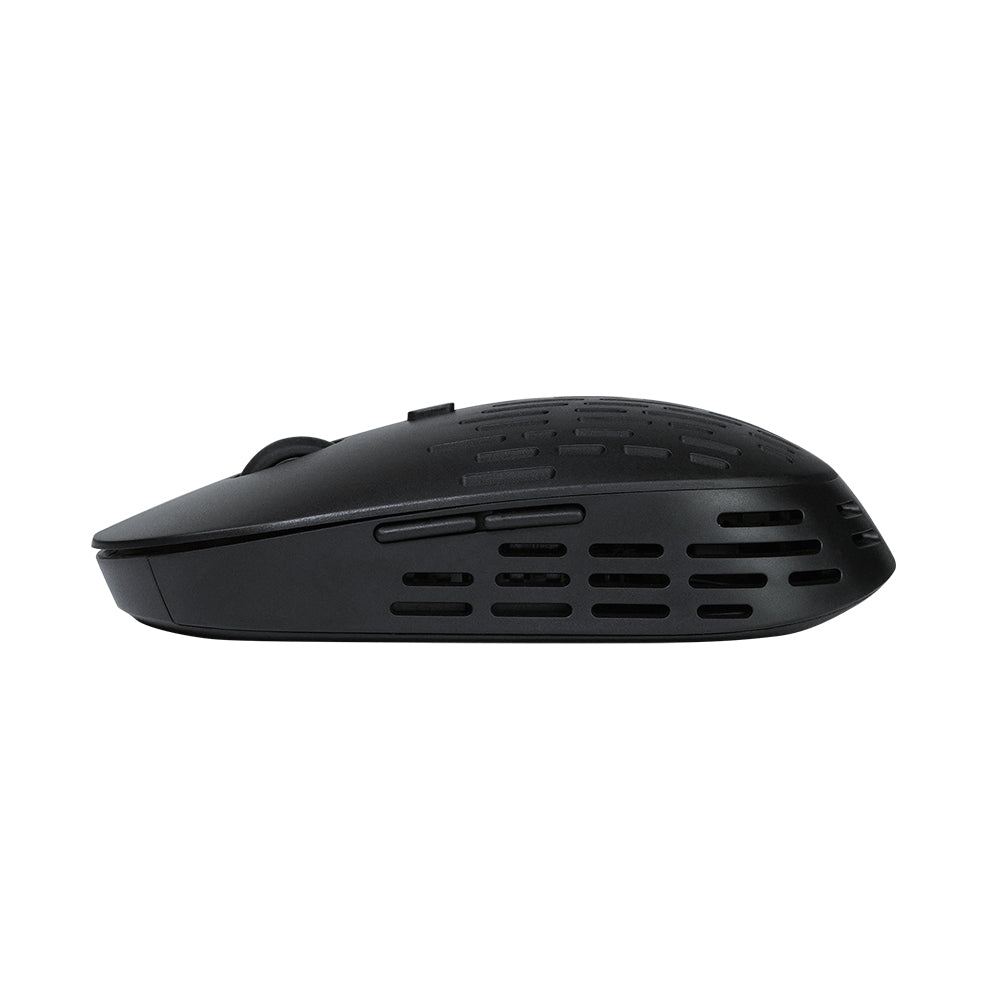 Mouse Vorago Inalambrico Tipo C Y Bt 2400 Dpi Recargable Negro Mo-208