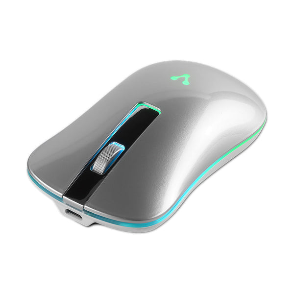 Mouse Vorago Mo-305-Sl Slim Led Rgb Inalambrico Recargable Plata