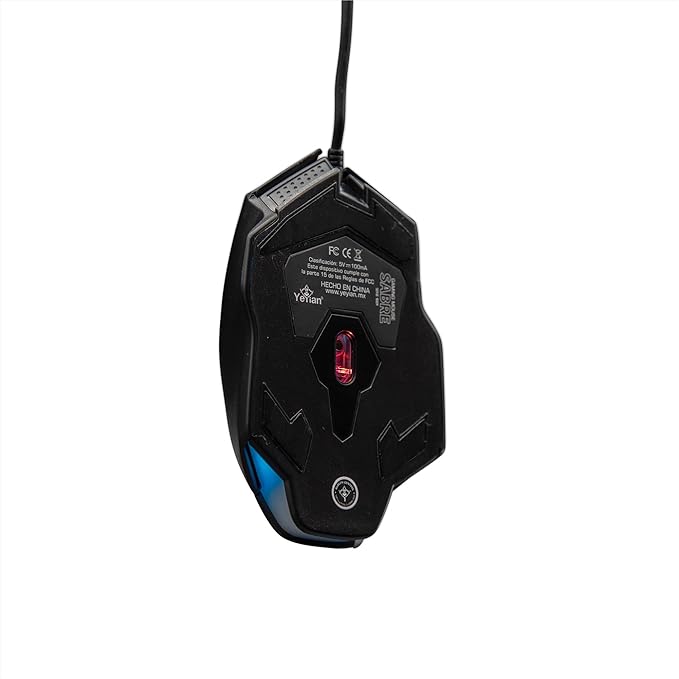 Mouse Yeyian Gamer Mo1001 Sabre 1001 Optico Led 6 Btns 1.5Mts,  3200 Dpi