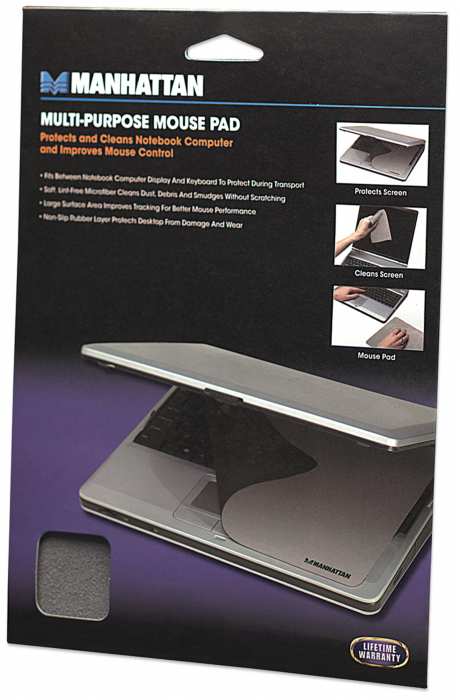 Mousepad Manhattan 3 En 1 Microfibra Gris 422871