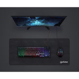 Mousepad Manhattan Para Gaming Xxl 80x35cm Resiste Agua Negro 425490