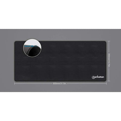 Mousepad Manhattan Para Gaming Xxl 80x35cm Resiste Agua Negro 425490