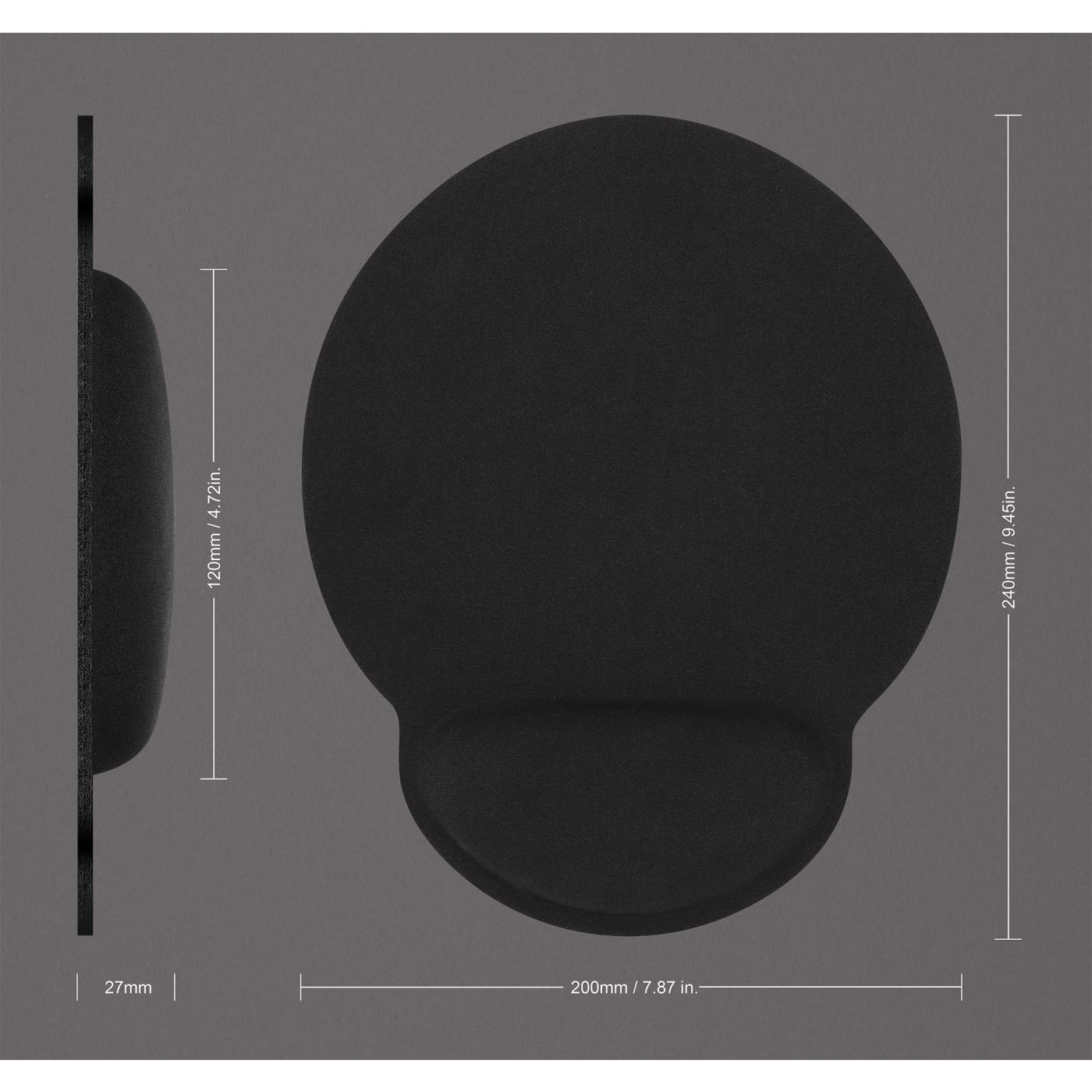 Mousepad Manhattan Tipo Gel Descansa Muñeca Negro 434362