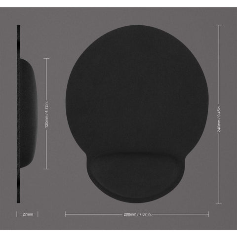 Mousepad Manhattan Tipo Gel Descansa Muñeca Negro 434362