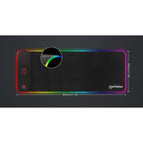 Mousepad Manhattan Xxl 80x30cm Gaming Luz Led Y Carg Qi 10w Neg 425513