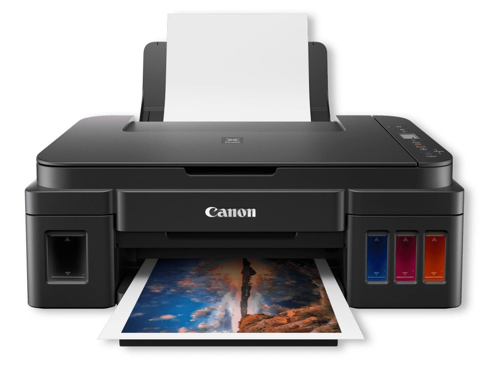 Multifuncional Canon G2110, Tinta Continua, Ipm 8.8 Negro, 5.0 Color, Usb, Cama Plana Carta, A4, Compatible Windows, Consumibles Gi-190