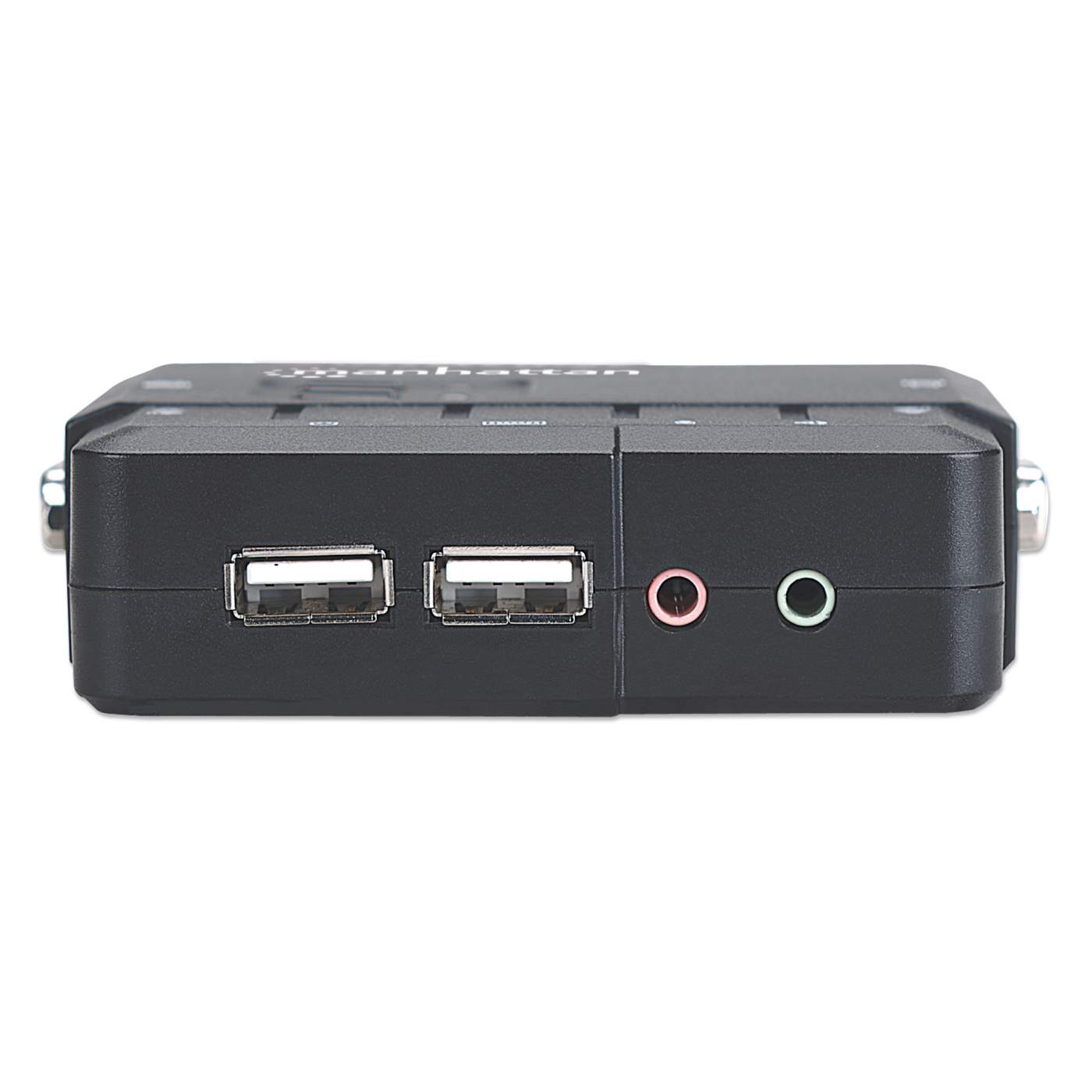Mux Kvm Desktop Manhattan Usb 2:1 Con Cables+Audio 151252