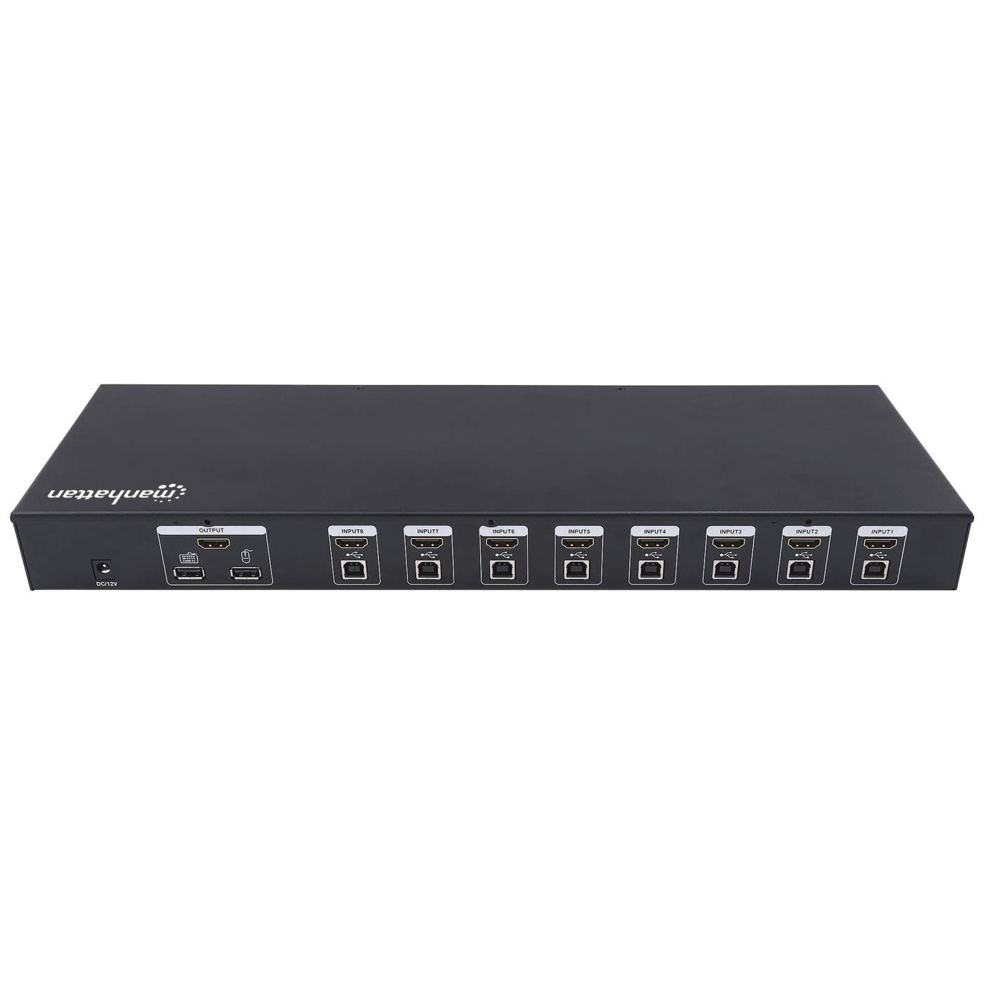 Mux Kvm Manhattan 8 Ptos Hdmi Y Usb Full Hd Incluye Cables Usb 152785