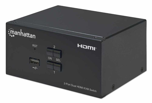 Mux Kvm Manhattan Hdmi 2 Puertos Para 2 Monitores 4k@30hz 153522