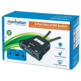 Mux Kvm Mini Usb 2:1 Manhattan Con Cables + Audio 151245