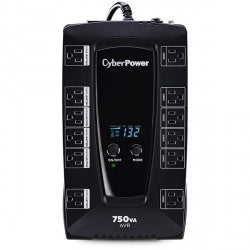 No Break Cyberpower Ups Avrg750Lcd 750Va, 450W Lcd, Avr, 12 Contactos