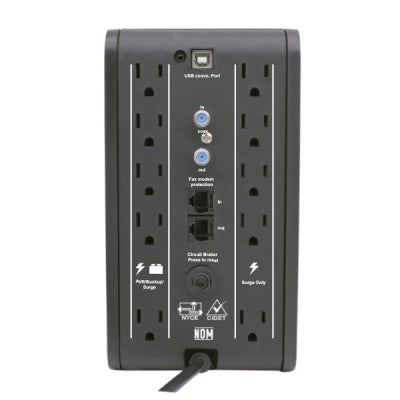 Nobreak, Ups Marca Cdp R-Smart1010 1000va, 500w 6 Contactos Lcd Regulador Bateria