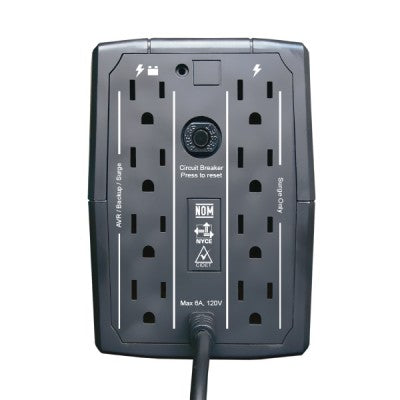 Nobreak, ups marca cdp r-upr758 750va, 375w 8 contactos. Regulador bateria y