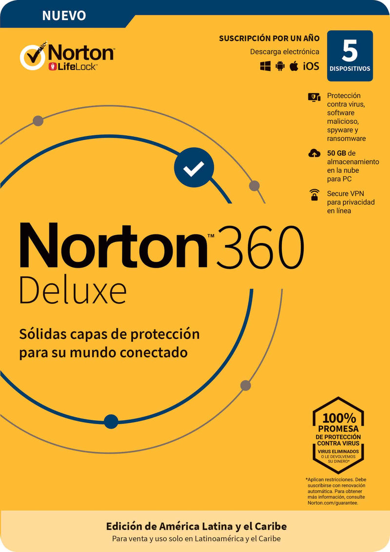 Norton 360 Deluxe, Total Security 5dv 1yr (Tmnr-034)