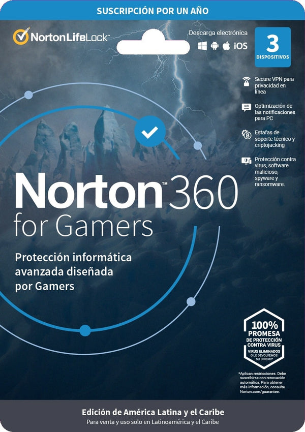 Norton 360 For Gamers / Total Security 3dv 1yr (Tmnr-023)