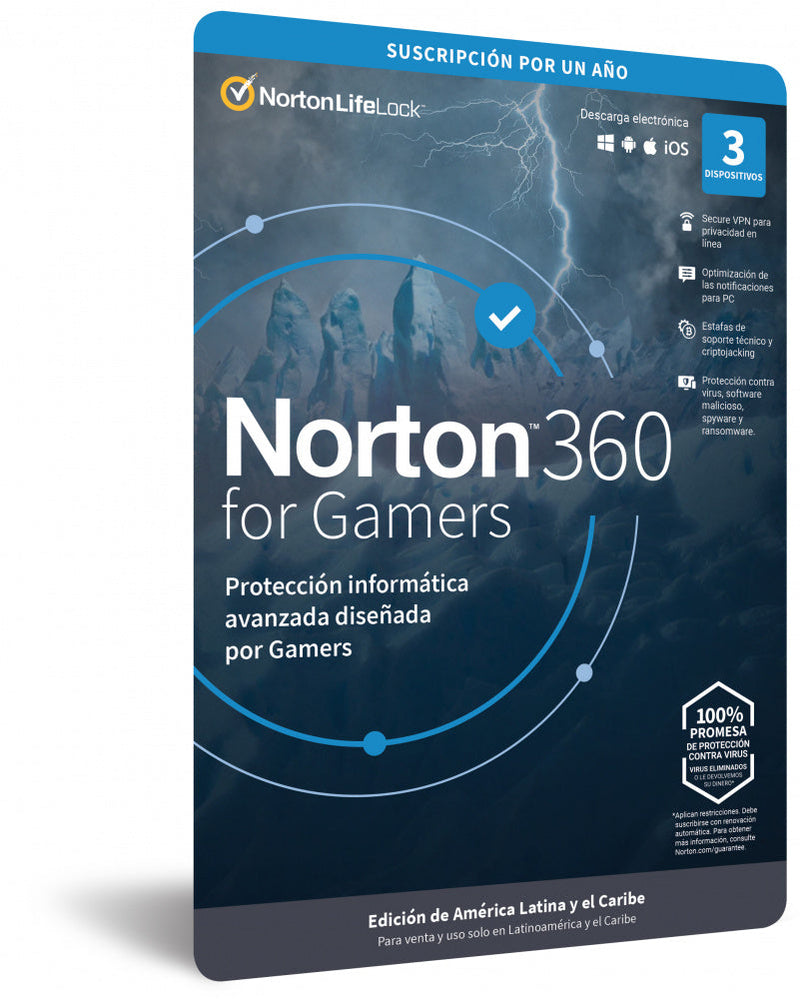 Norton 360 For Gamers / Total Security 3dv 1yr (Tmnr-023)