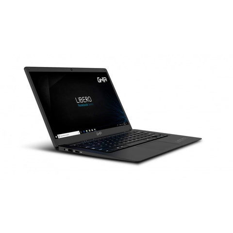 Notebook Ghia Libero 14.1 Pulg Hd Intel Celeron J3355 Dual Core 2.0 Ghz Ram 4gb Emmc 128gb Bahia 2.5 Camara Frontal 0.3 Mpx Wifi-Bt Mini Hdmi Win 10 Pro Color Negro