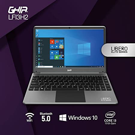 Notebook Ghia Libero Elite, 14.1 Pulg Full Hd, Intel Core I3-10110u Dual Core 2.10 Ghz, 8 Gb, M.2 Ssd 256 Gb, Cam, Wifi-Bt, Lan, Mini Hdmi, Win 10 Home