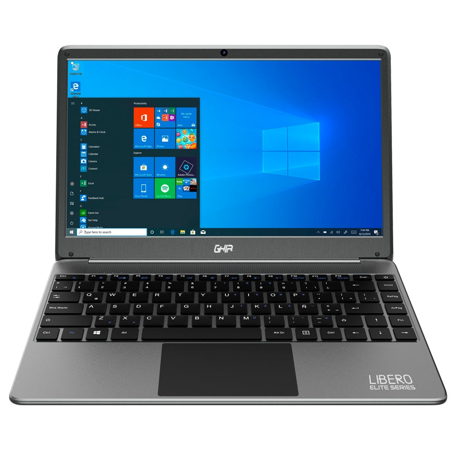 Notebook Ghia Libero Elite, 14.1 Pulg Full Hd, Intel Core I3-10110u Dual Core 2.10 Ghz, 8 Gb, M.2 Ssd 256 Gb, Cam, Wifi-Bt, Lan, Mini Hdmi, Win 10 Home