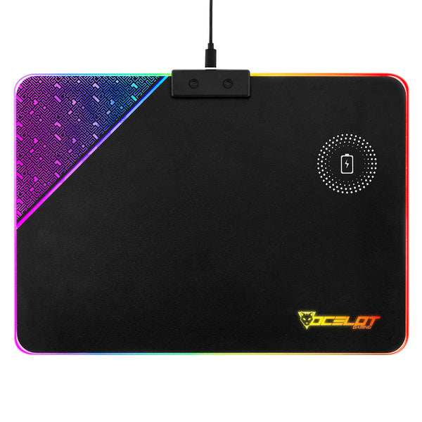 Ocelot Mouse Pad Rigido Tipo Rgb, Carga Inalambrica Para Smartphones, Conexin Mediante Usb Plug And Play