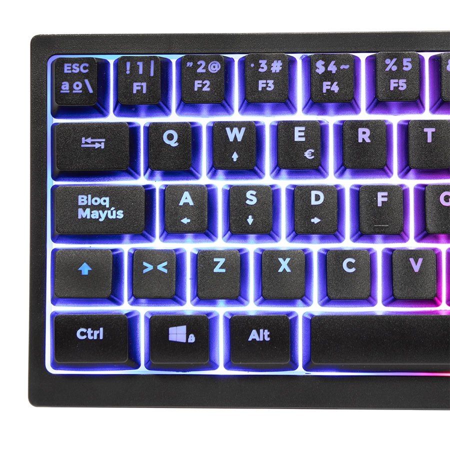 Ocelot Teclado De Membrana Estilo 60% Con Rueda De Control De Volumen