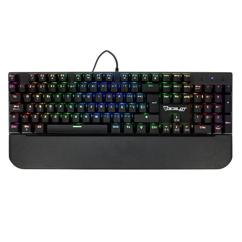 Ocelot Teclado Mecanico Con Switch Rojo, Full Rgb Y Descansa Muñecas Removible Sistema De Imanes