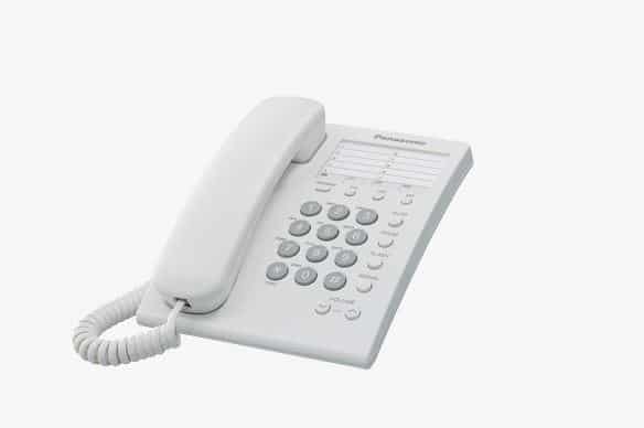 Panasonic Telefono Alambrico Basico 13 Memorias Blanco (Kx-Ts550mew)